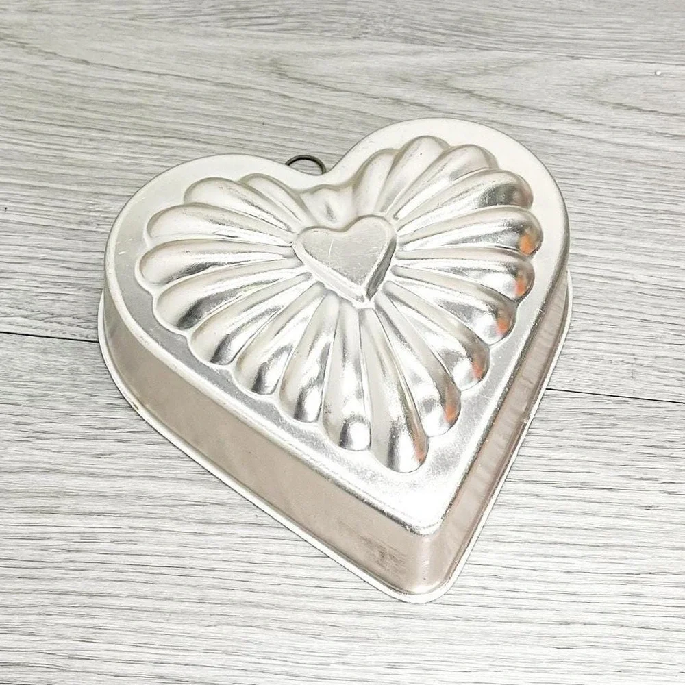 Vintage‎ Copper Heart Jello Mold: 1960s Kitchen Wall Decor